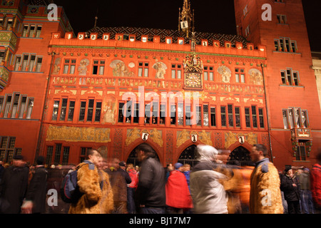 Morgestraich marking the beginning of the Carnival in Basel, Germany Stock Photo