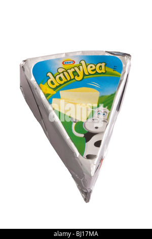 cheese triangle from Kraft dairylea Stock Photo