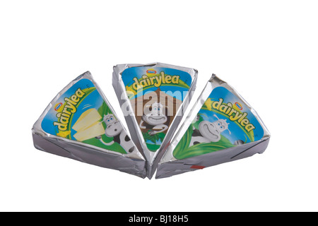 cheese triangle from Kraft dairylea Stock Photo