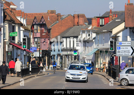 Great Dunmow Town Centre High Street, Essex, England Stock Photo