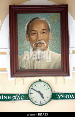 Painting of Ho Chi Minh. President (1945Ð69) of the Democratic Republic ...