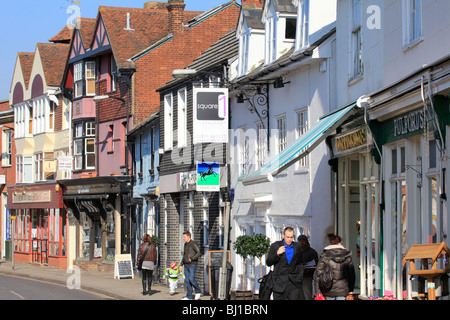 Great Dunmow Town Centre High Street, Essex, England Stock Photo