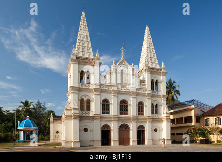 India, Kerala, Kochi, Fort Cochin, Santa Cruz catholic Cathedral, former Basilica church exterior Stock Photo