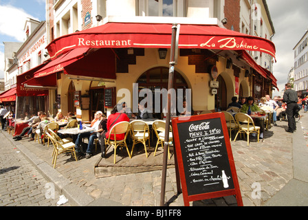 restaurant La Boheme Montmartre Paris France Stock Photo