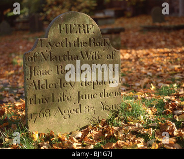 Ancient headstone in cemetery, Gloucestershire, England, United Kingdom Stock Photo