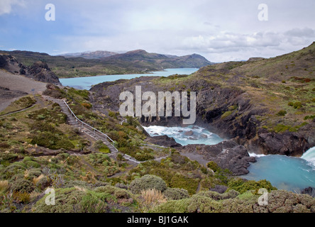 Salto Grande Falls, Torres del Paine National Park, Chile Stock Photo