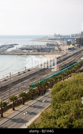 Railway network - Tarragona - Spain Stock Photo