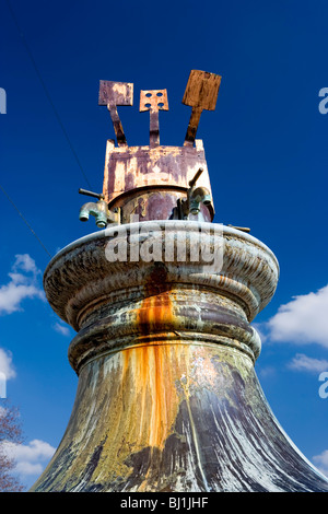 Converted brewing kettle monument, St. Pauli, Hamburg, Germany Stock Photo
