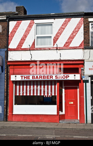 Barber shop, Radcliffe, Bury, Greater Manchester, UK Stock Photo