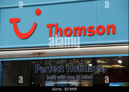 Thomson Holidays shop sign England Uk Stock Photo