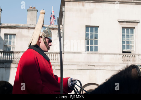 Queen's Life Guard at Horse Guards Stock Photo