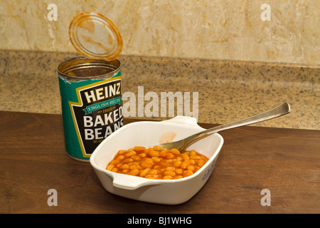 Tin of baked beans Stock Photo