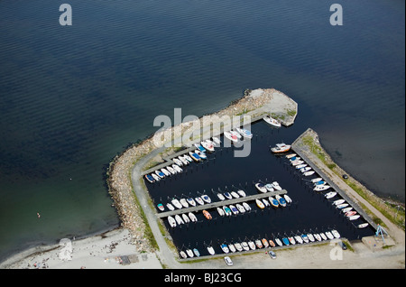 A marina from above Stock Photo