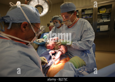 Little girl born at MJH in Charlottesville, Virginia. Stock Photo