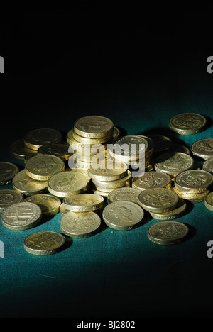 British pound coins Stock Photo