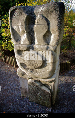 Stone Carving in Shorne Country Park Stock Photo