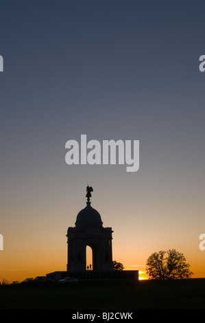 Pennsylvania State Memorial at sunset. Gettysburg National Military Park, Gettysburg, Pennsylvania, USA. Stock Photo