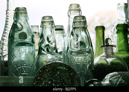 Victorian mineral water bottles Stock Photo