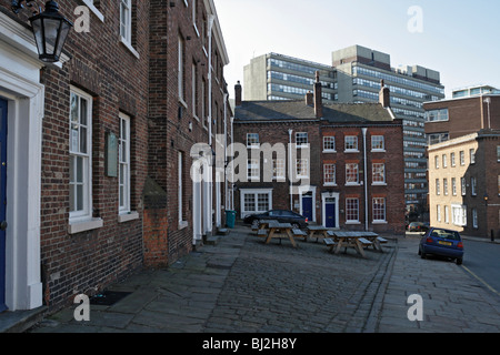 Paradise Square in Sheffield City Centre England UK, Listed Georgian Properties. Listed buildings in conservation area Stock Photo