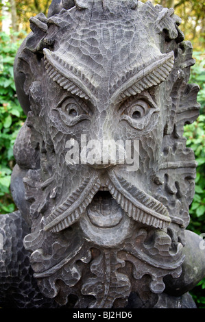Wood Carving in Shorne Country Park Stock Photo