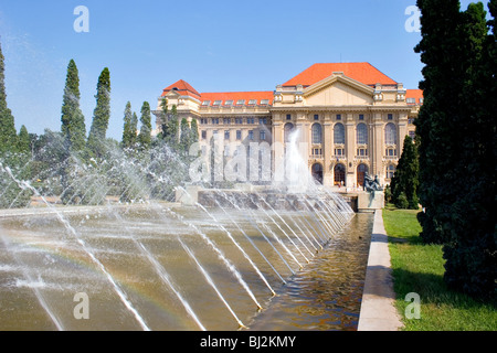 Main entrance of Debrecen University, Hungary at summer time Stock Photo