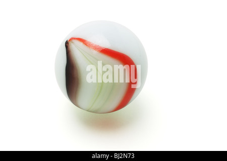 Colorful marble ball on white background Stock Photo