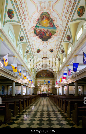 Interior of St. Louis Cathedral in Jackson Square New Orleans, Louisiana, United States Stock Photo