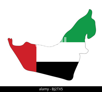 united arab emirates flag map Stock Photo - Alamy