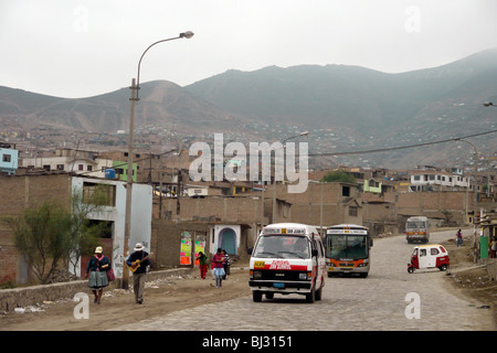 PERU Street scene in Pamplona Alta, Lima. photo (C) Sean Sprague 2009 Stock Photo