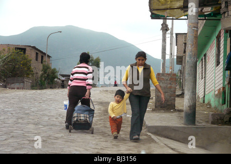 PERU Street scene in Pamplona Alta, Lima. photo (C) Sean Sprague 2009 Stock Photo