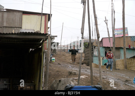 PERU Street scene in Pamplona Alta, Lima. photo (C) Sean Sprague 2009 Stock Photo