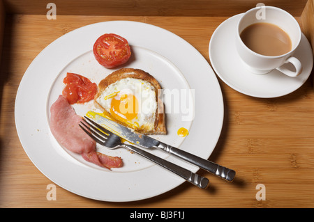 half-eaten English breakfast Stock Photo