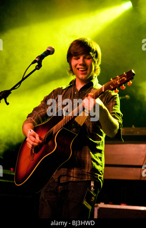 The U.S. singer and songwriter Josh Royse live in the Schueuer venue, Lucerne, Switzerland Stock Photo