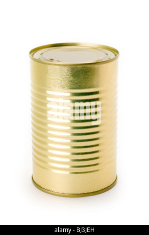 tin can on white background Stock Photo