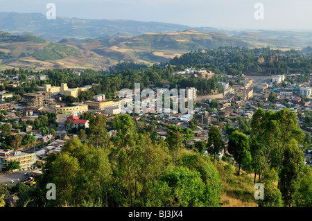 Overlooking Gonder, Gondar, Amhara, Ethiopia, Africa Stock Photo