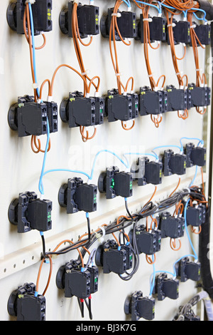 New control panel with static energy meters and circuit-breakers Stock ...
