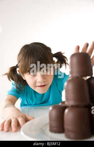 cute eight year old girl Stock Photo