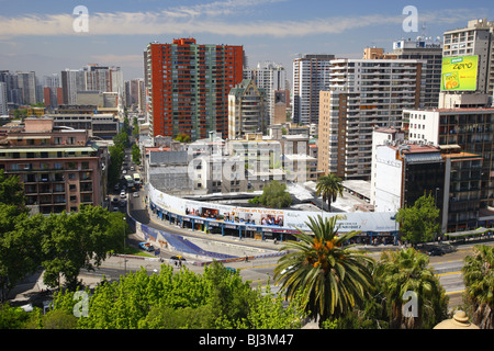 View of Santiago de Chile, Chile, South America Stock Photo