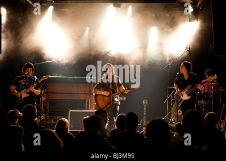 The U.S. singer and songwriter Josh Royse with band live at the Schueuer venue, Lucerne, Switzerland Stock Photo