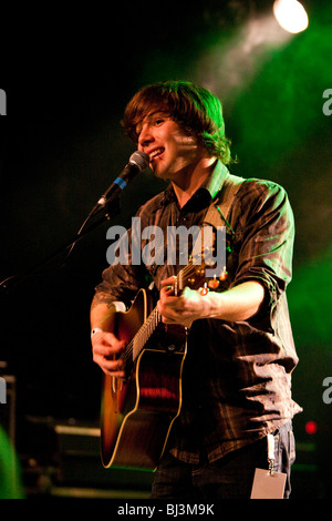 The U.S. singer and songwriter Josh Royse live at the Schueuer venue, Lucerne, Switzerland Stock Photo