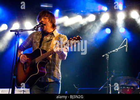 The U.S. singer and songwriter Josh Royse live in the Schueuer venue, Lucerne, Switzerland Stock Photo