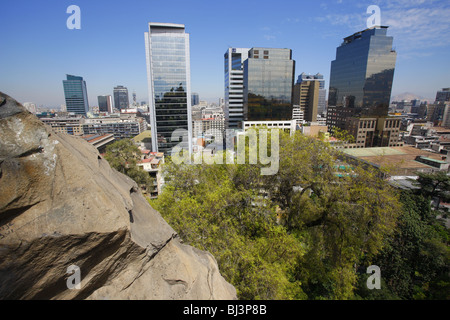 View of Santiago de Chile, Chile, South America Stock Photo