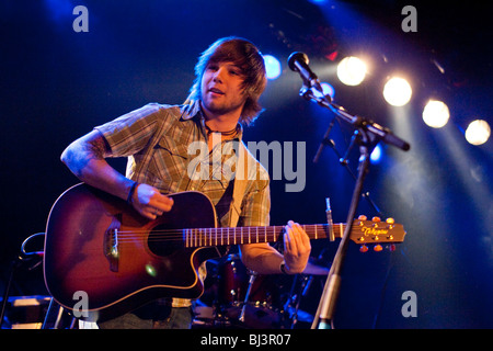 The U.S. singer and songwriter Josh Royse live in the Schueuer venue, Lucerne, Switzerland Stock Photo