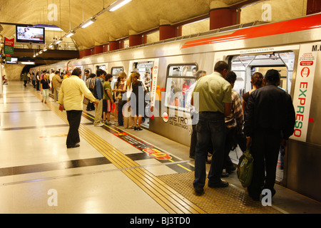 Subway station, Santiago de Chile, Chile, South America Stock Photo