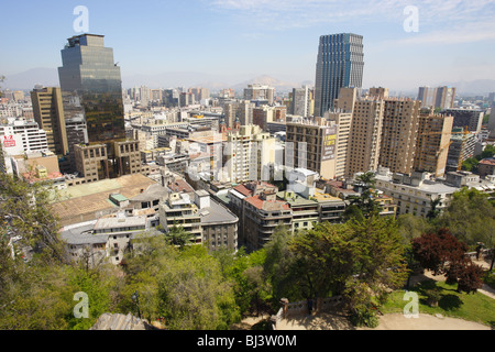 View of Santiago de Chile, Chile, South America Stock Photo