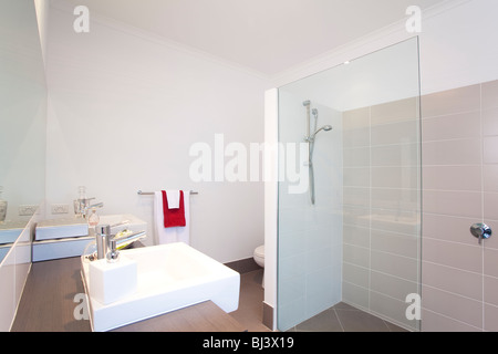 bathroom in modern townhouse Stock Photo