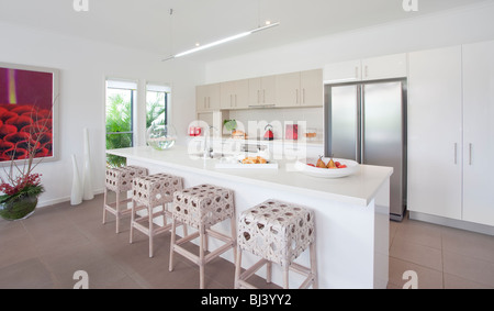 Kitchen in new modern townhouse Stock Photo
