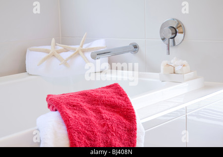 bathroom in modern townhouse Stock Photo