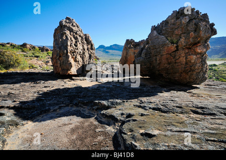 Sandstone cliffs in Agter Pakhuis Valley, Cederberg, West Coast, South Africa, Africa Stock Photo