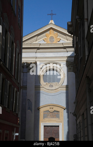 Eglise Saint-Francois-de-Paule church, facade with round windows, Nice, Alpes Maritimes, Région Provence-Alpes-Côte d'Azur, Sou Stock Photo